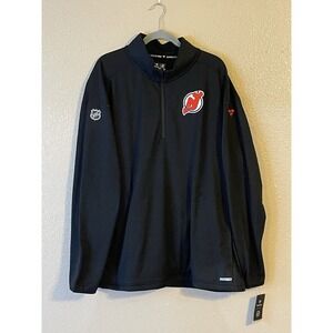 Men's 2XL NWT New Jersey Devils Fanatics Authentic Pro Antigua 1/4 Zip Jacket‎